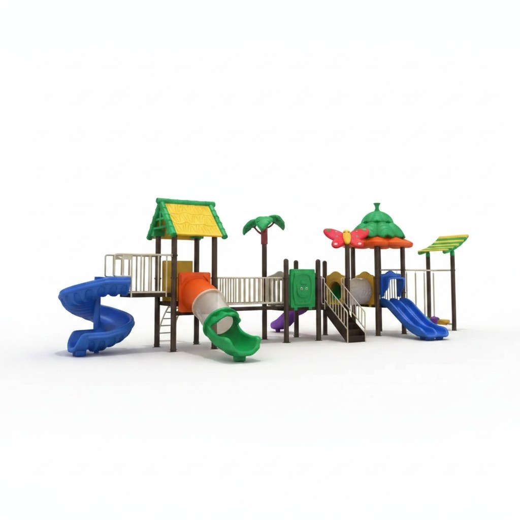 Playground in the garden Plastic jungle playground