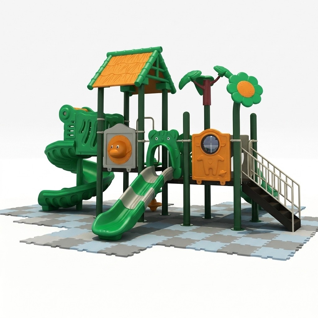 Playground Play tower Slide Climbing tower Playhouse Playground Garden