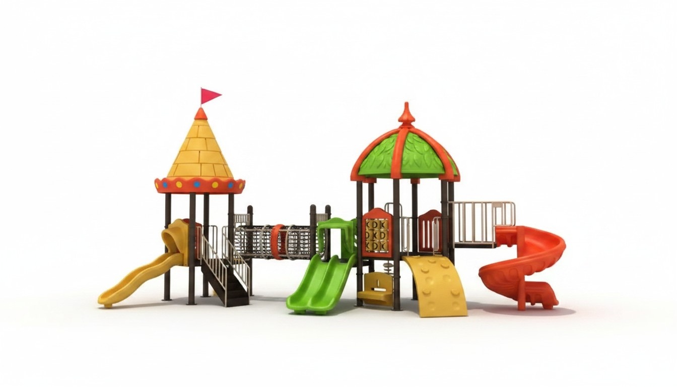 Playground Playhouse Toys Outdoor Colourful children\'s entertainment with slides