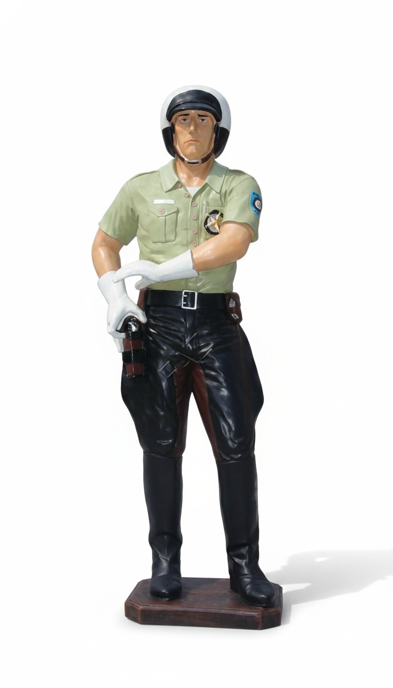 American policeman figure garden decorative sculpture 180cm height