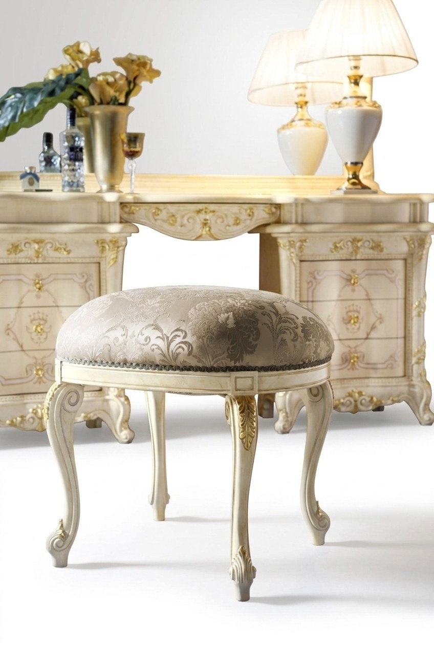 Upholstered Stool Seat Stool Noble Designer New Furniture Pouf Footstool Seat Stool New