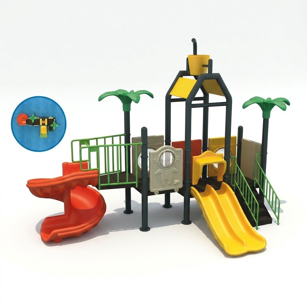 Pool Slides Playground for children Entertainment for children Outdoor