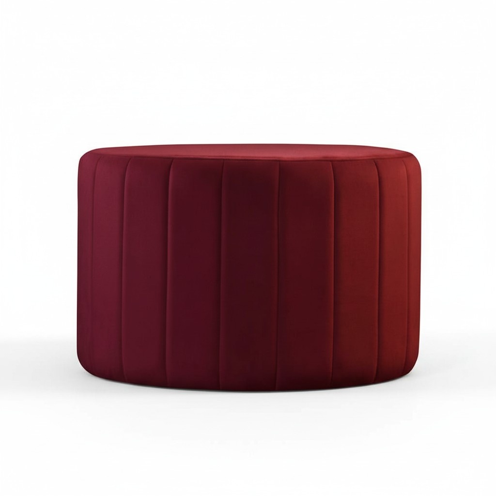 Pouf Footstool Round Seat Stool Upholstered Stool Seat Stool Bathroom Stool Puff Textile