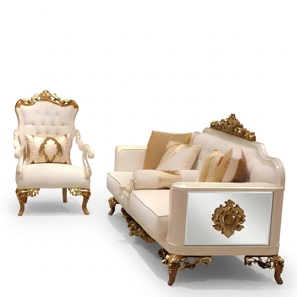 Premium Living Room Furniture Set 2x Sofa 3 Seater Modern Living Room