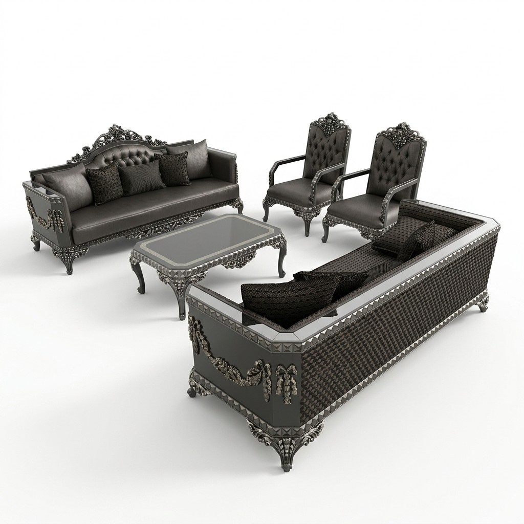 Prestigious 3+3+1 living room set living room set two sofas and armchairs