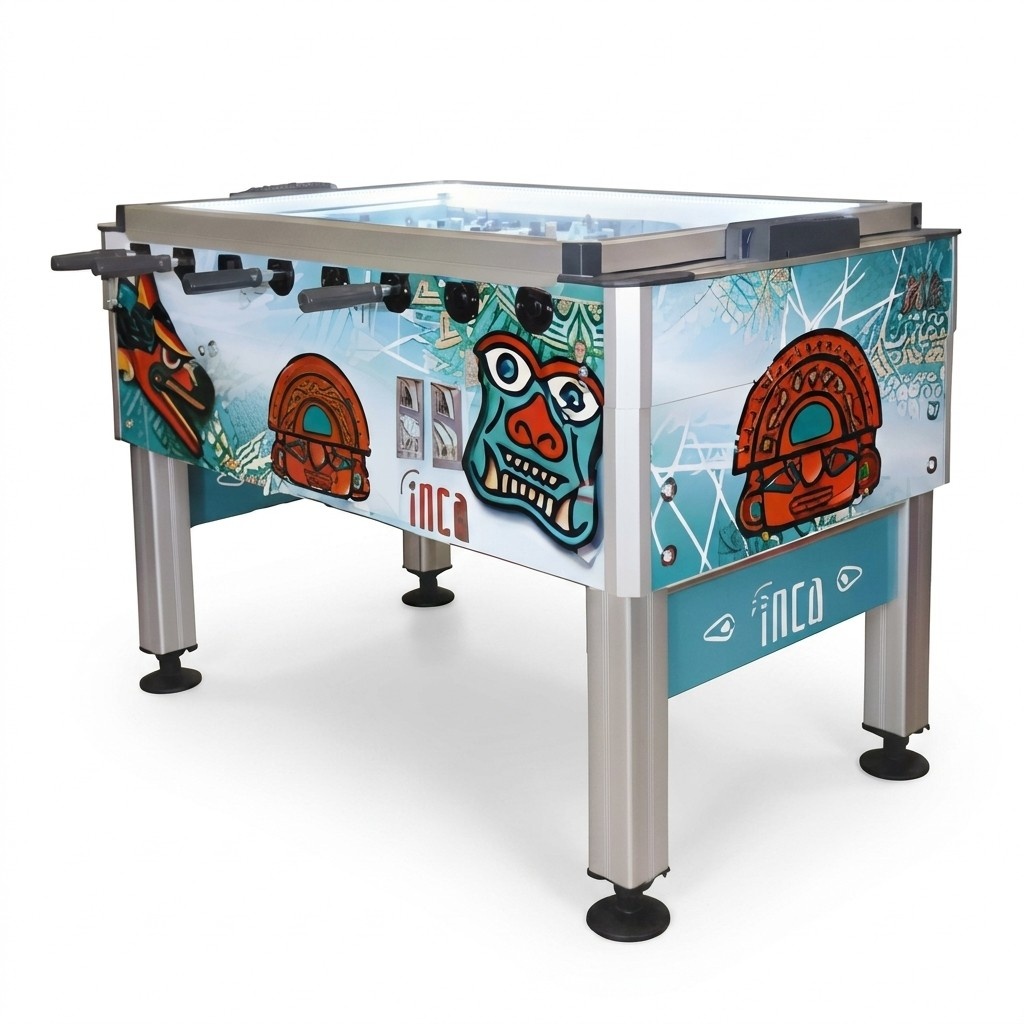 Foosball table, football table, kicker box, table kicker, game kicker.