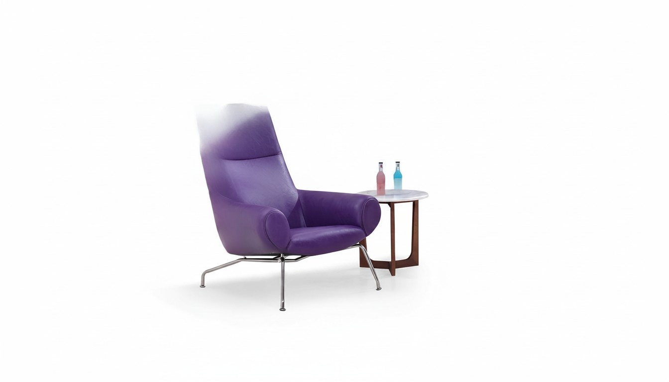 Purple Lounge Club Armchair Television Club Relax Leather Couch Upholstery 1 Seater Design