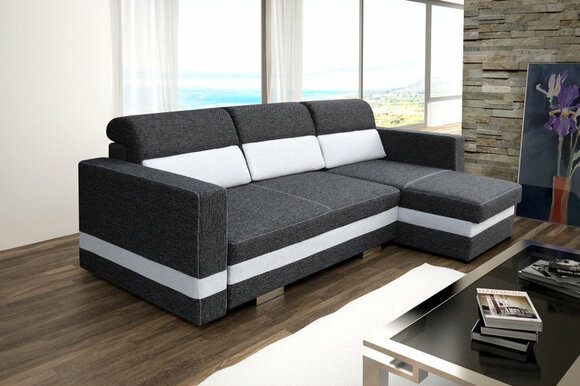 Sofa Sleeper Sofa Designer Sofa with Bed Function + Bed Drawer Corner Sofa Couch NEW R-MINI