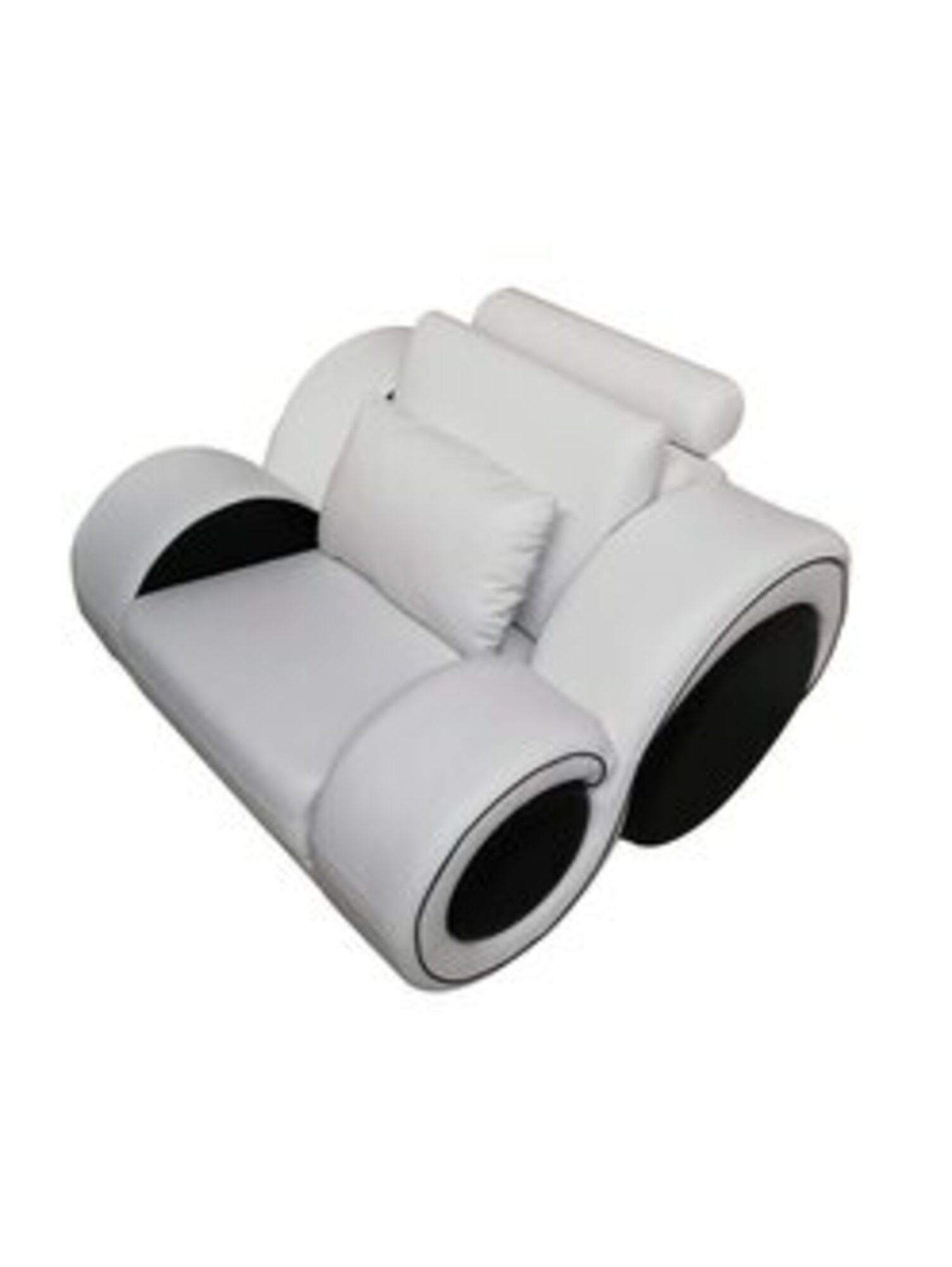 Designer Armchair Relax Chair Footrest Couch Racing Gamer White Black On Stock