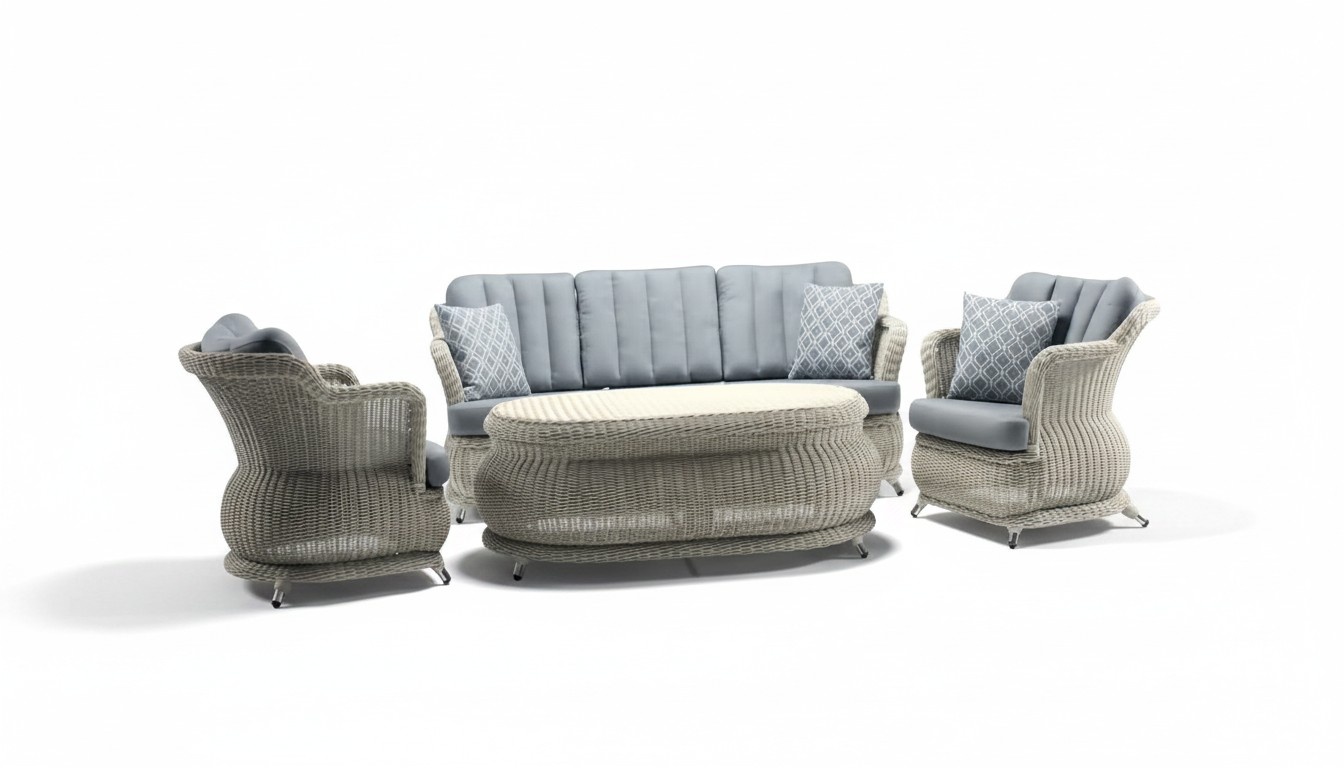 Rattan furniture garden furniture outdoor seating set balcony furniture terrace furniture 3-piece.