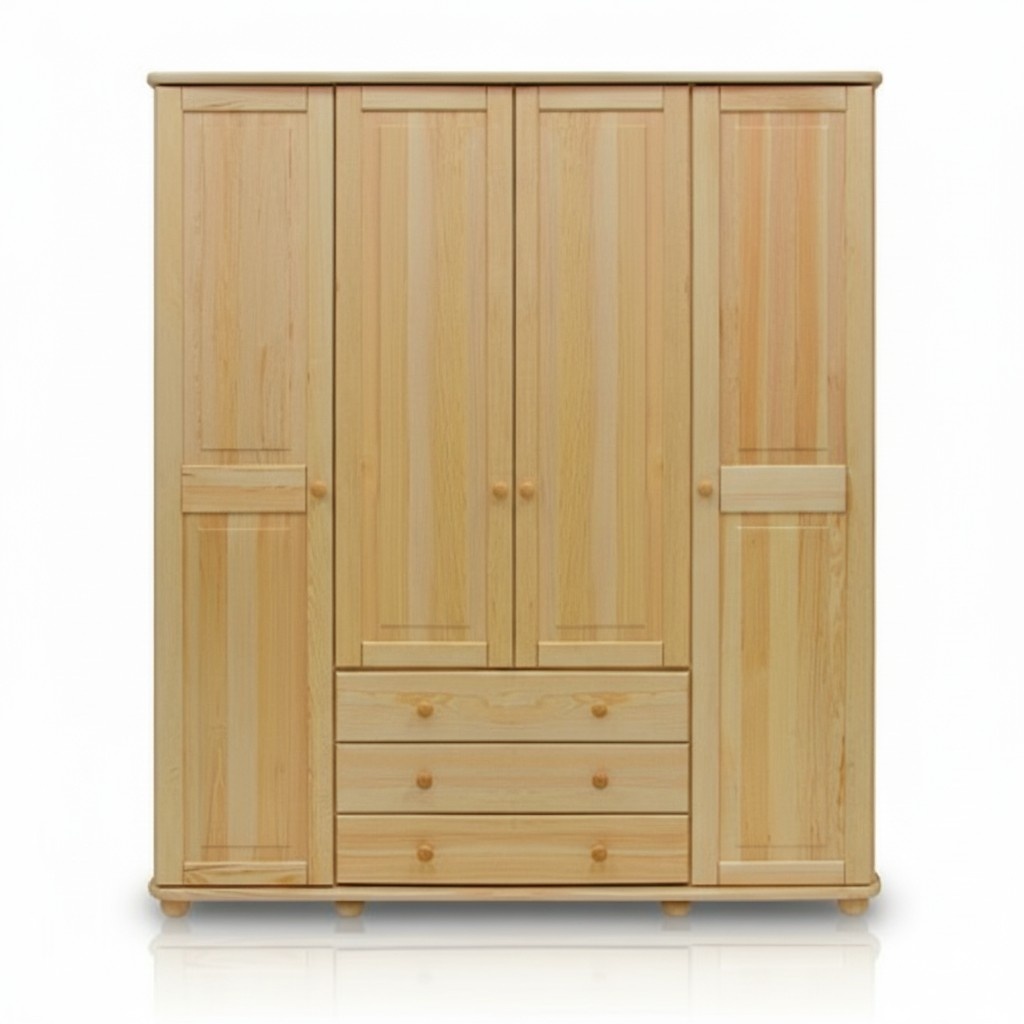 Real wood solid wood wardrobe bedroom cabinet new