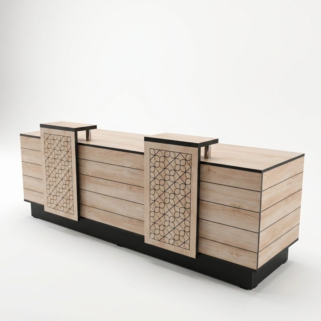 Reception Reception Desk Reception Desk Office Hotel Wood Brown Table