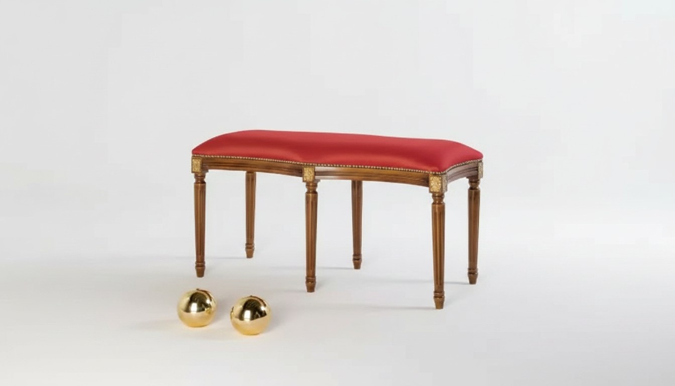 Red bench luxury furniture stool seating furniture bench upholstered bench bench