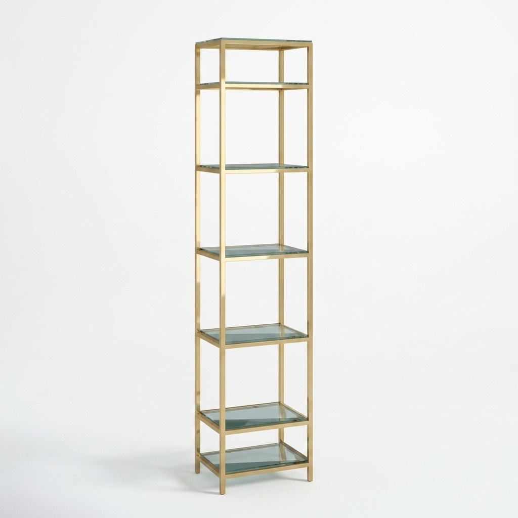 Shelf glass metal stand shelf modern design partition wall glass shelves stainless steel