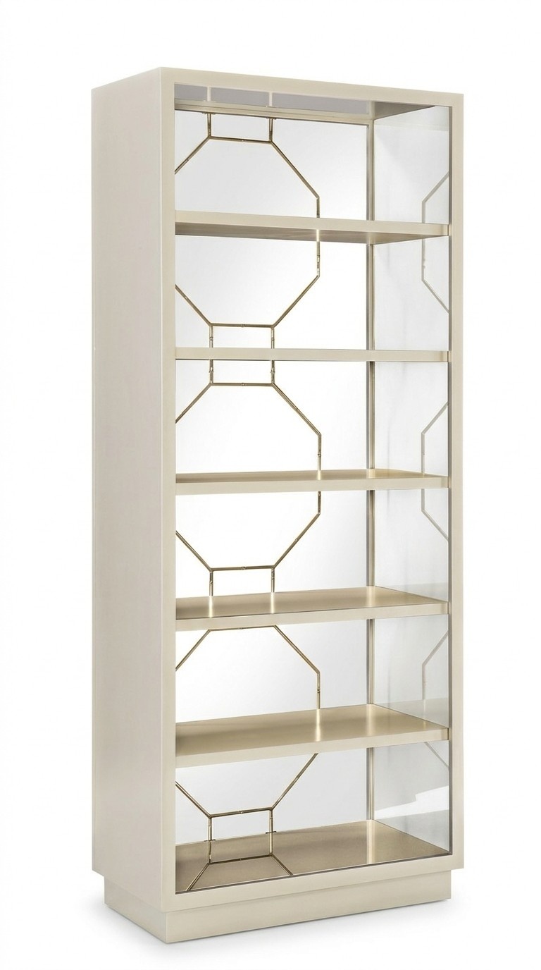 Shelf Partition Shelves Sideboard Display Cabinet Stainless Steel Wood Luxury Furnishings Furniture