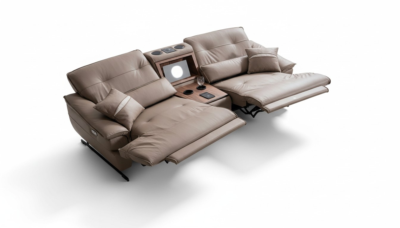 Relax Sofa Multimedia Couch Entertainment Leather Sofa Home Theater Adjustable