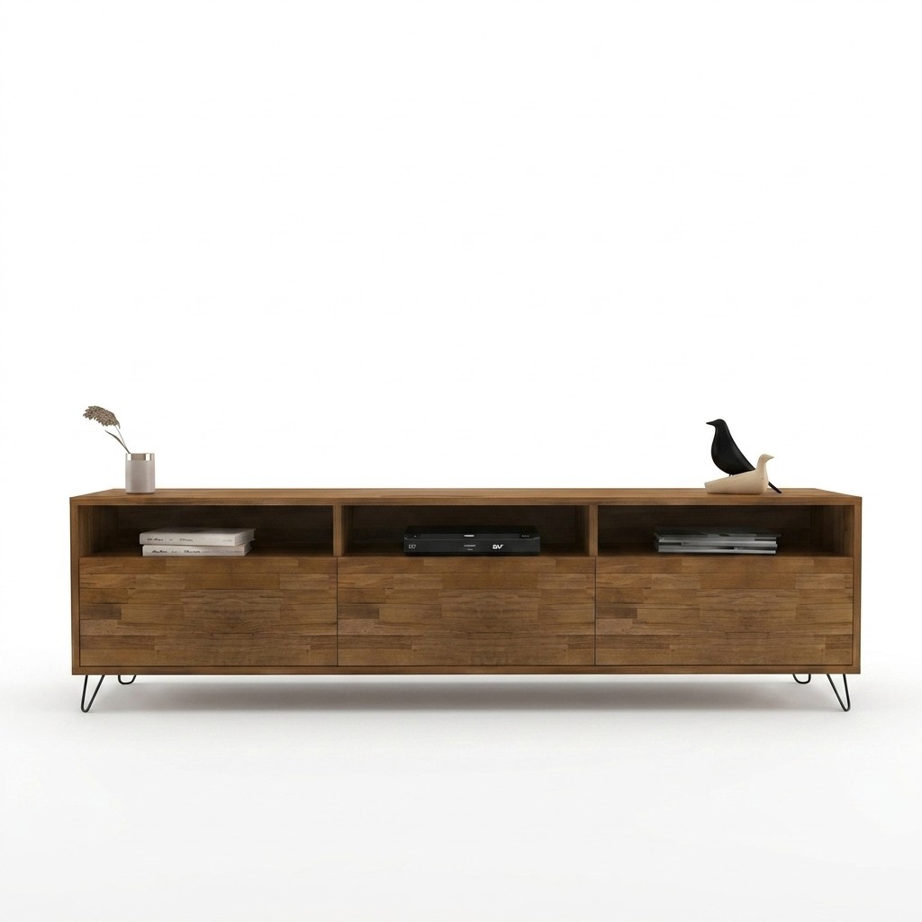 Robust sideboard living room 3-drawer lowboard designer TV stand