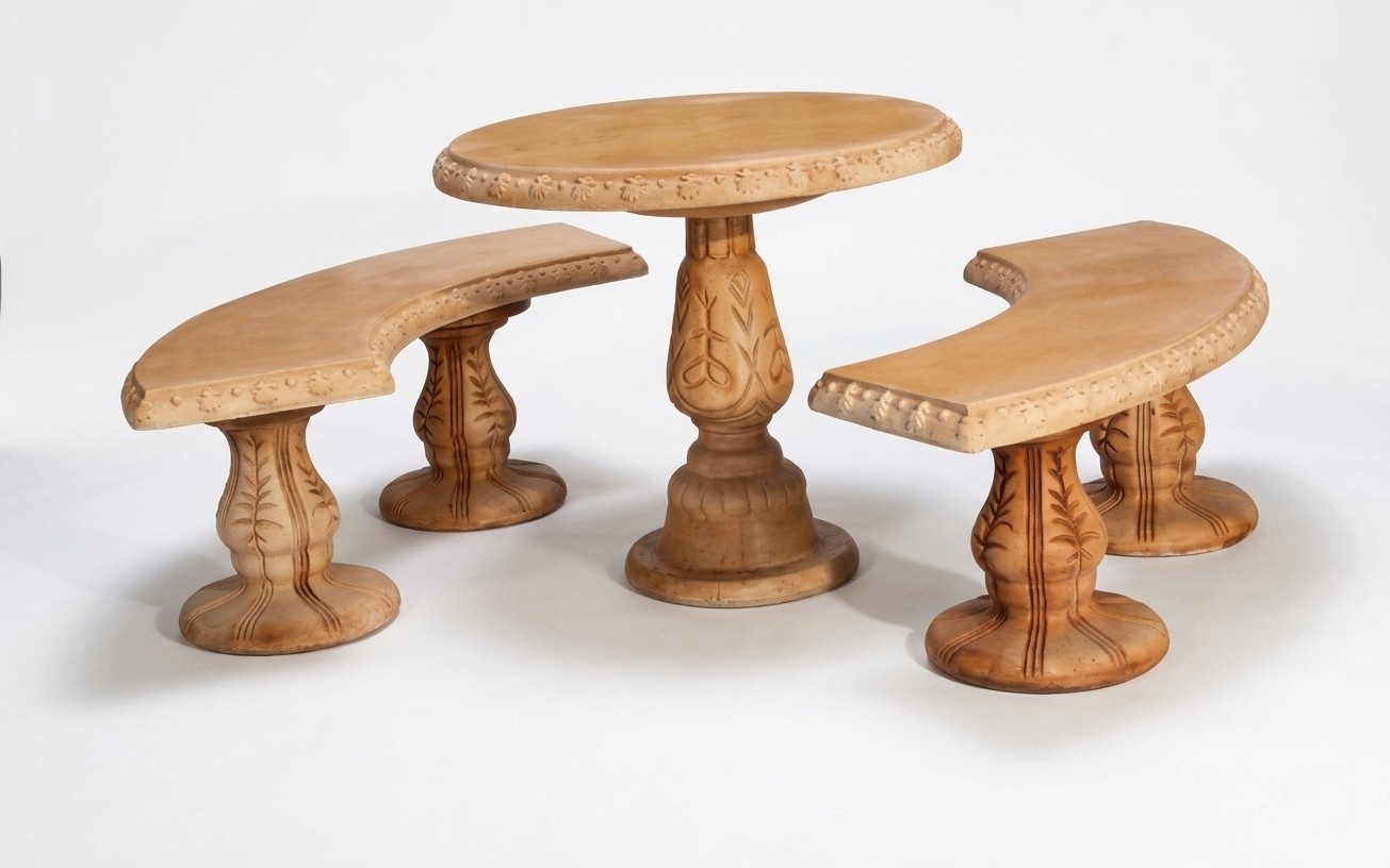 Roman style garden tables stone table round patio furniture garden furniture decoration