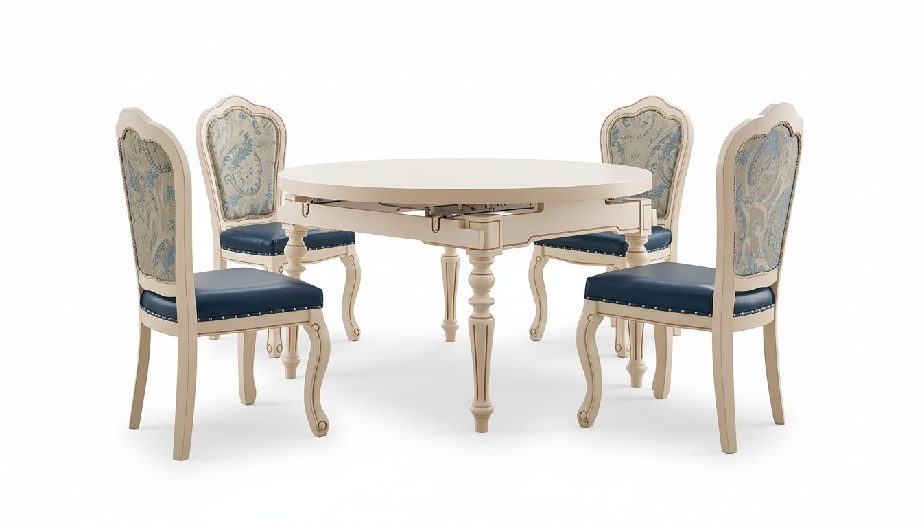 Round Baroque Dining Table Table Classic Dining Tables Furniture Tables Wood Furniture New