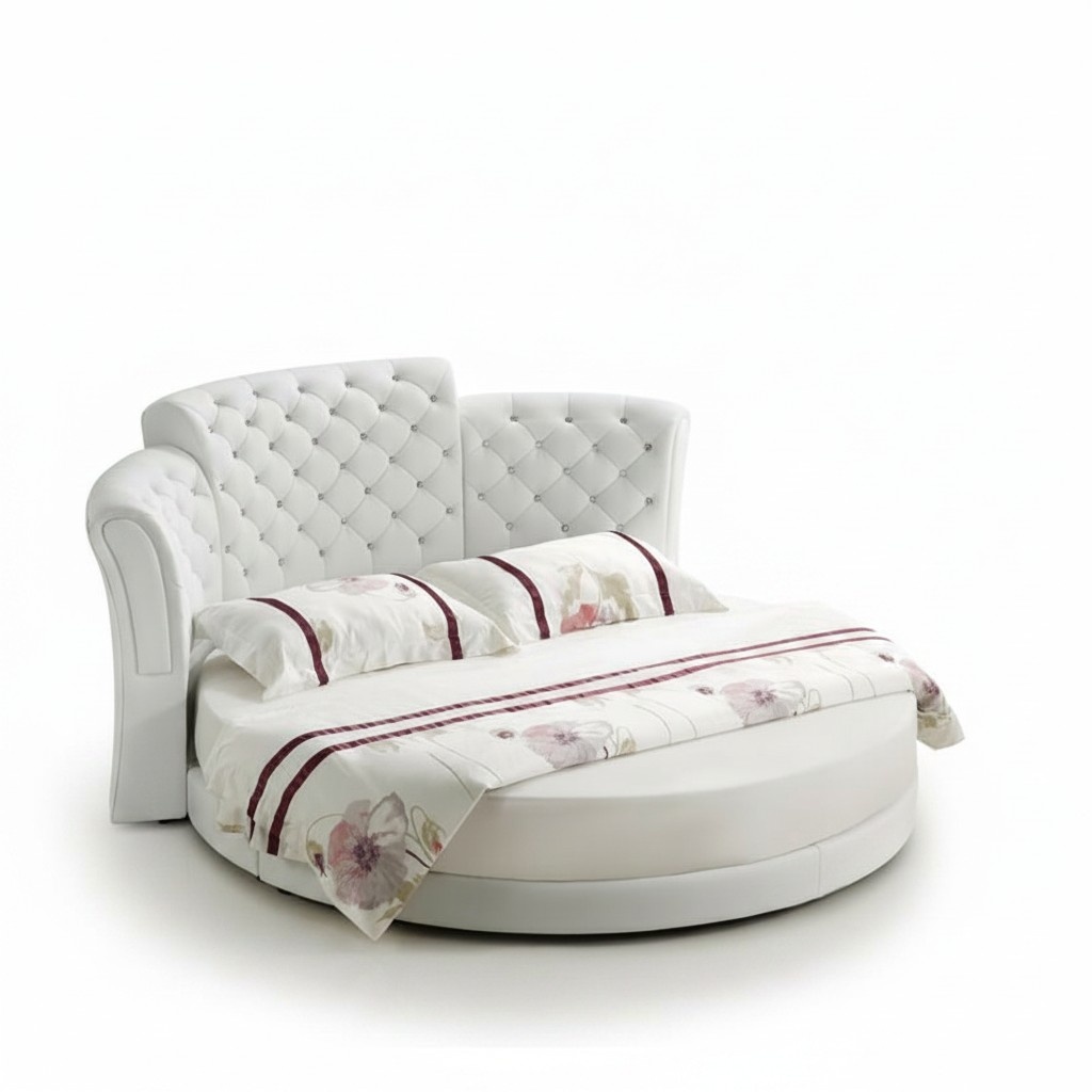Round bed luxury chesterfield beds bedroom double bed 200x200