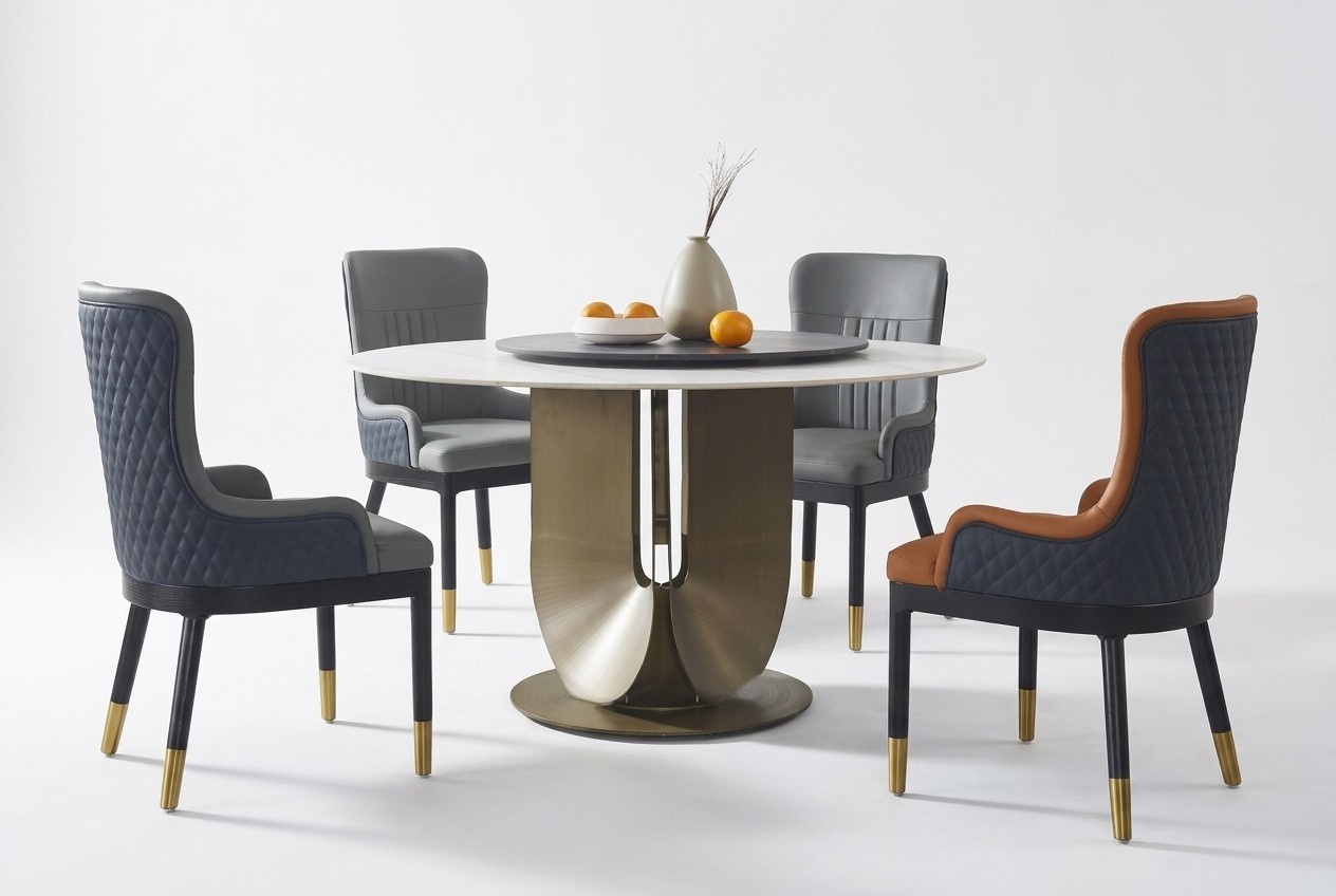Round Column Tables Design Table Round Stone Furniture Dining Room Dining Tables Modern