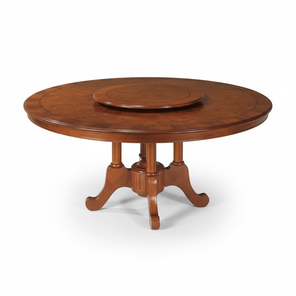 Round dining table Italian furniture dining room tables wood table brown tables