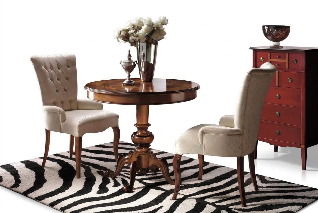 Round Dining Table Wood Table Modern Furniture Living Room Dining Tables