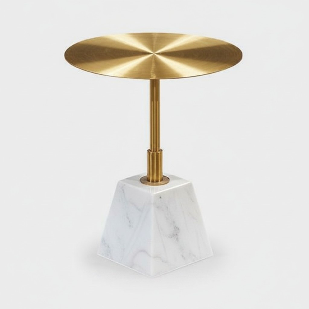 Round high quality metal side table Stylish coffee table design