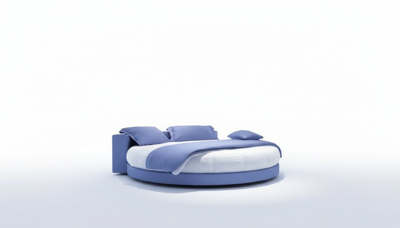 Round Leather Bed 200x200 Luxury Upholstery Round Beds Round Fabric Hotel Furniture New