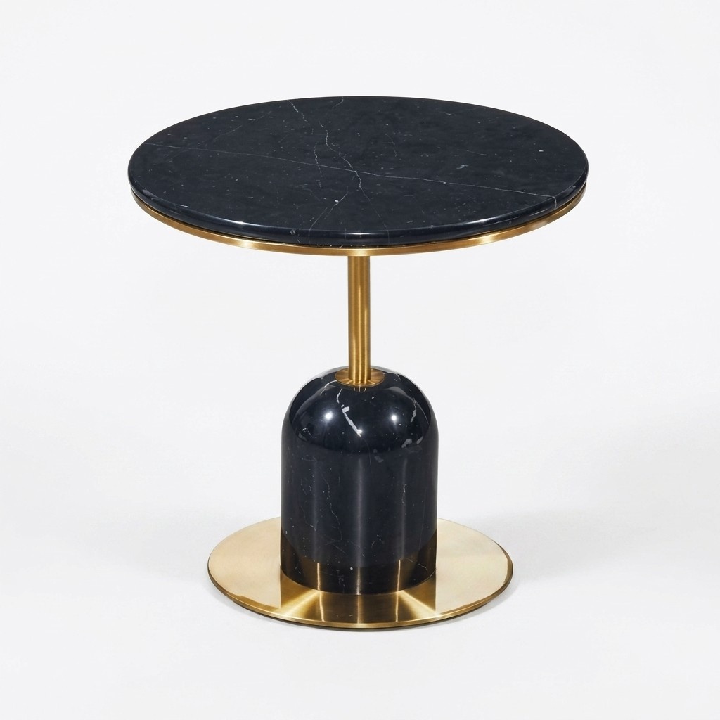 Round living room side table black sofa table luxury coffee table table