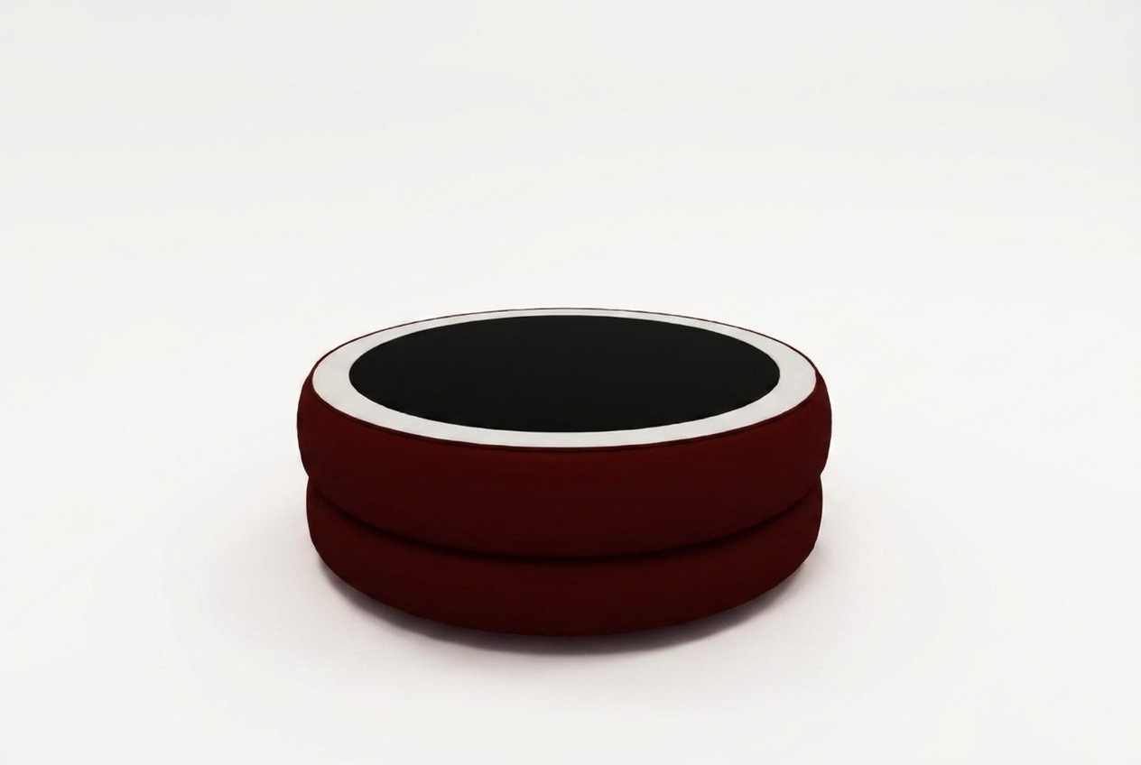 Round Living Room Glass Table Upholstery Side Table Modern Leather Sofa Table Tables