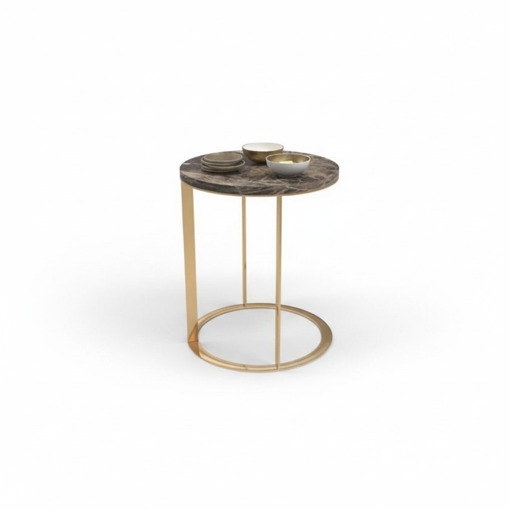 Round marble side table designer coffee table living room table new