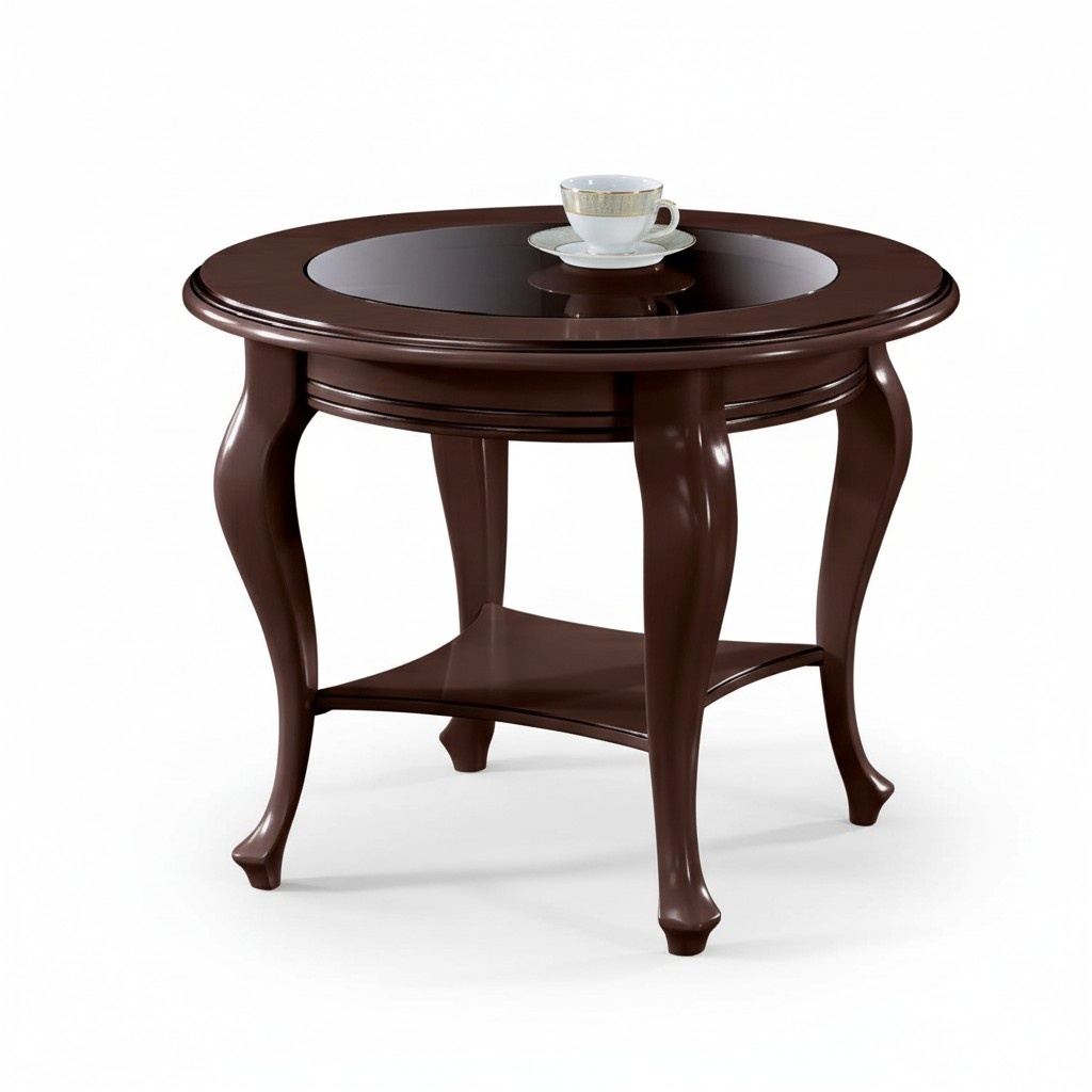 Round table coffee table solid wood side table new V-5A