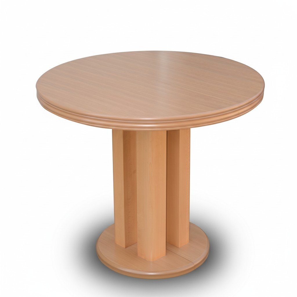 Round Table Round Tables Dining Room Living Room Wood Extendable up to 90 x 240 cm