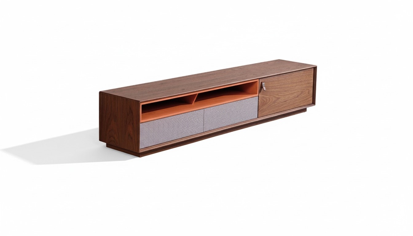 rtv design TV sideboard low chest cabinet new plank wall luxury wood matt