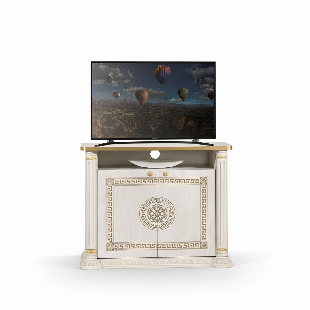 rtv design tv sideboard television chest of drawers luxury cabinet wood gold Beige