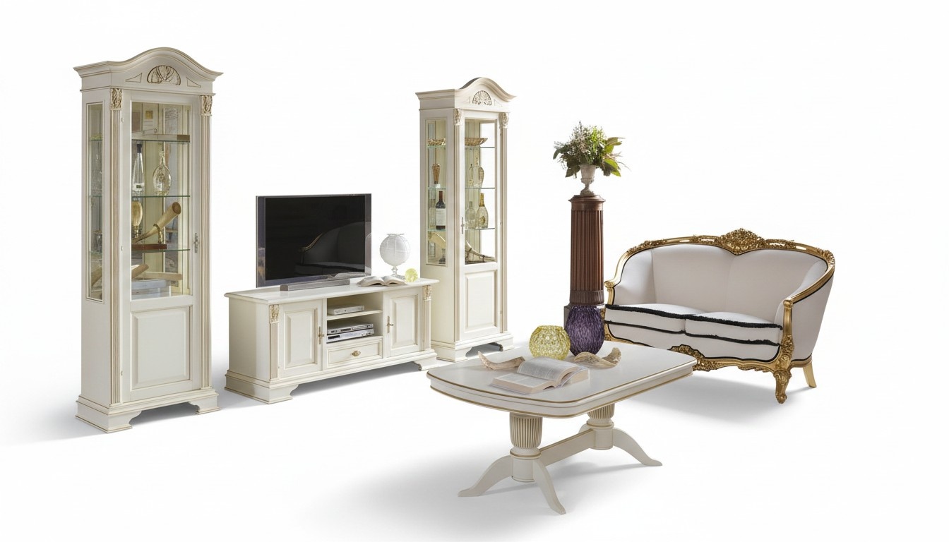 rtv Sideboard Cabinet Dresser Living Room Chests of Drawers Wood Low Board Shelf White New