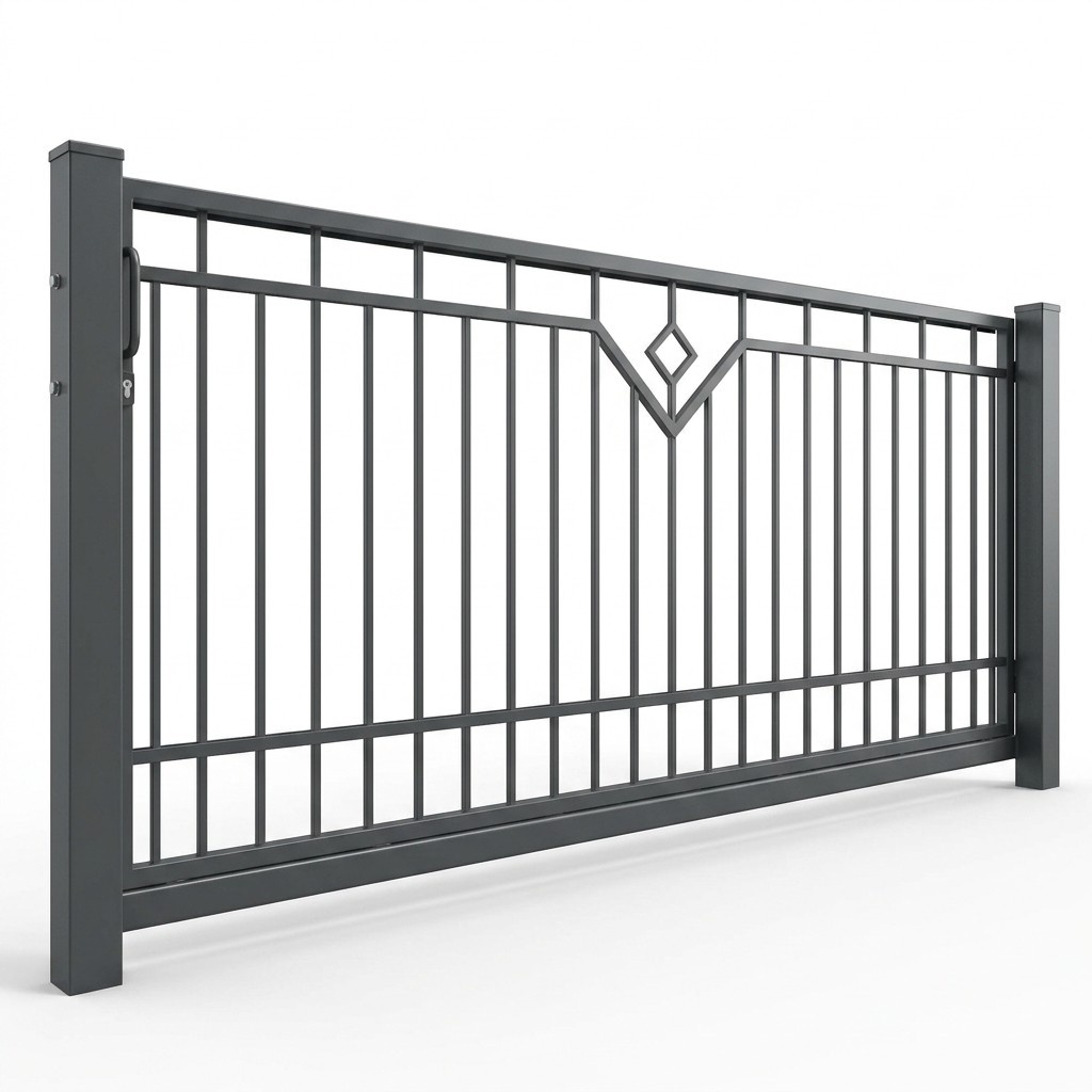 Wrought iron sliding gate, modern electric gate entrance sliding gate 1 linear meter M094