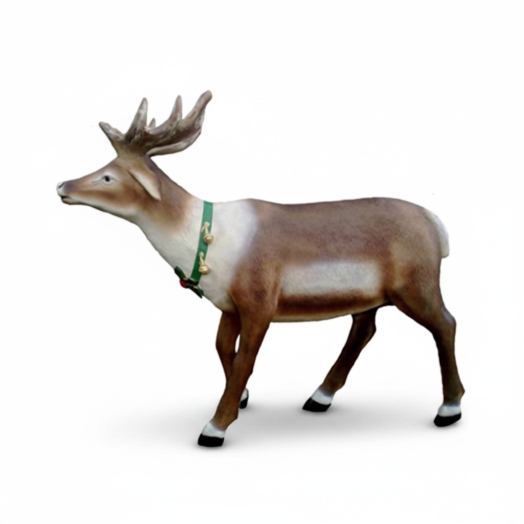 Decorative garden sculpture designed as christmas deer figurine 120x150cm sizes