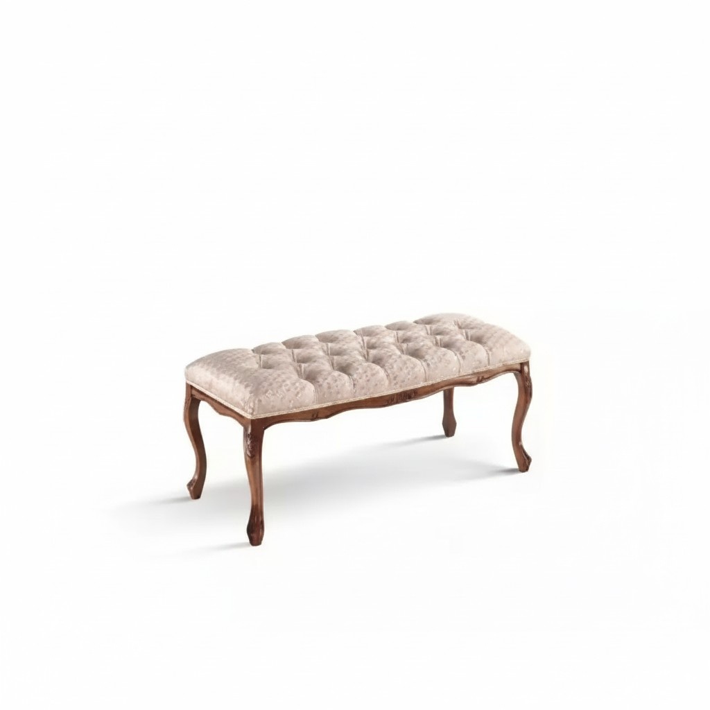 Seating Furniture Bench Upholstered Bench Wooden Bench Upholstered Fabric Stool Pink New