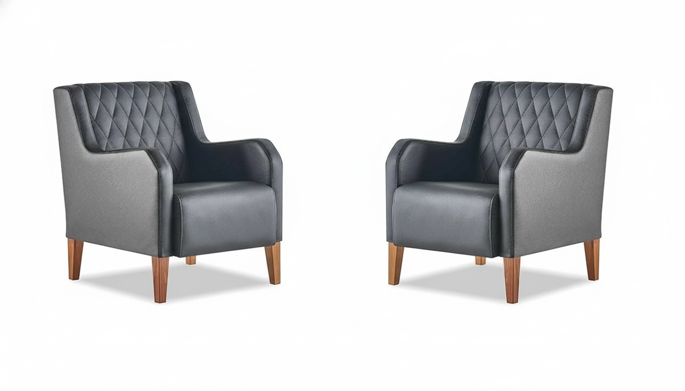 Black upholstered furniture armchair set single armchair soft soft armrests