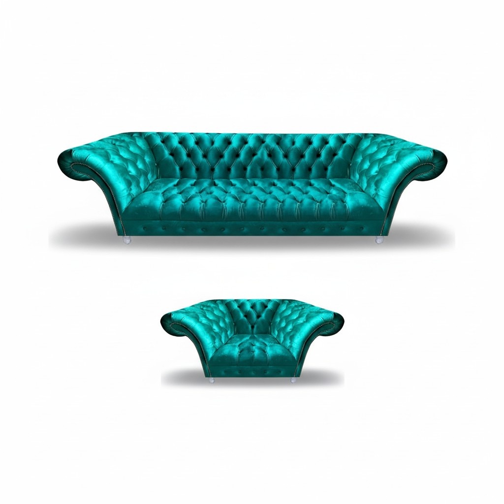 Seating furniture sofas set three-seater sofa designer armchair living room Chesterfield