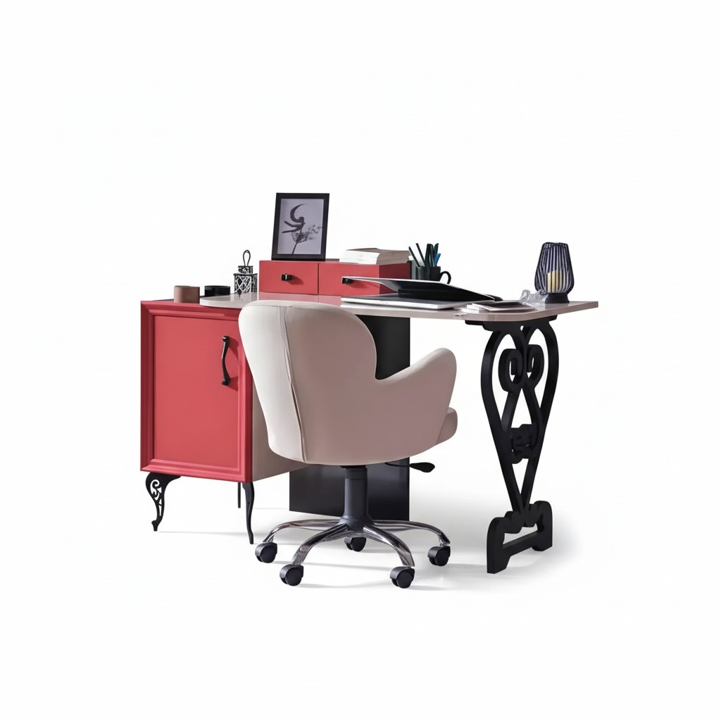 Secretary Desk Table 130x32x58 Desks Tables Furniture Wood Computer