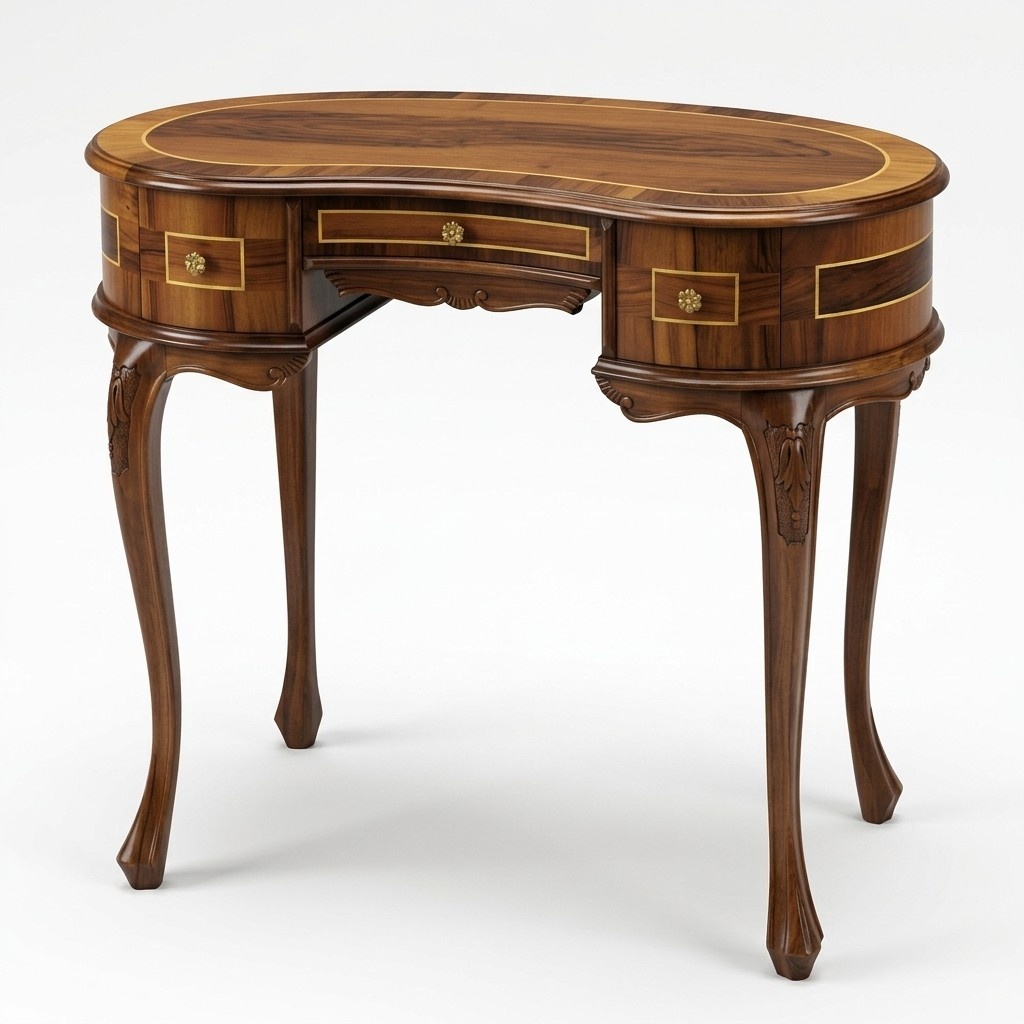 Secretary work table table office desks real wood furniture Italy antique style