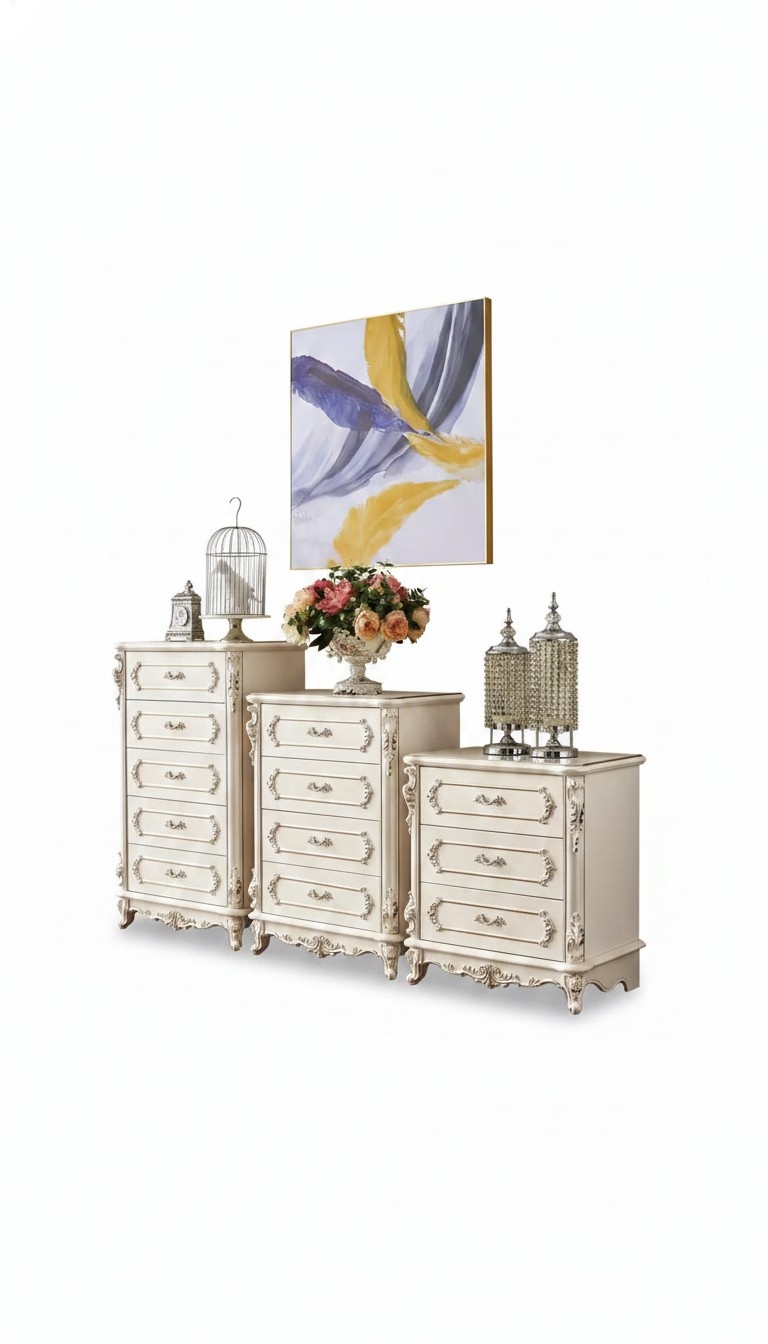 Set of 2 luxury chests of drawers in the living room classic furniture new