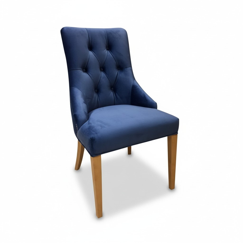 Set 2x armchair solid wood dining chair fabric upholstery chair gastro dining room