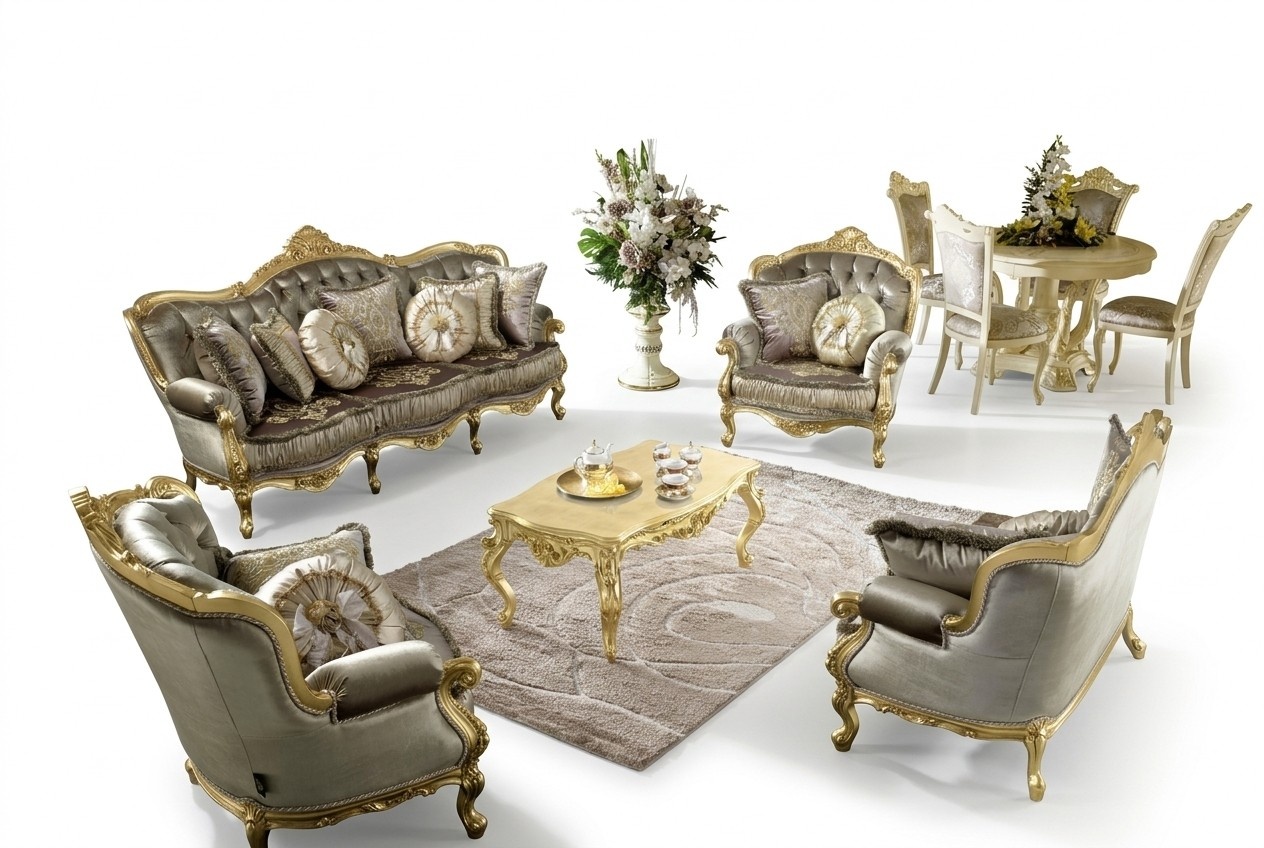 Set 3211 seater coffee table side table living area sofa couch 5 pieces.