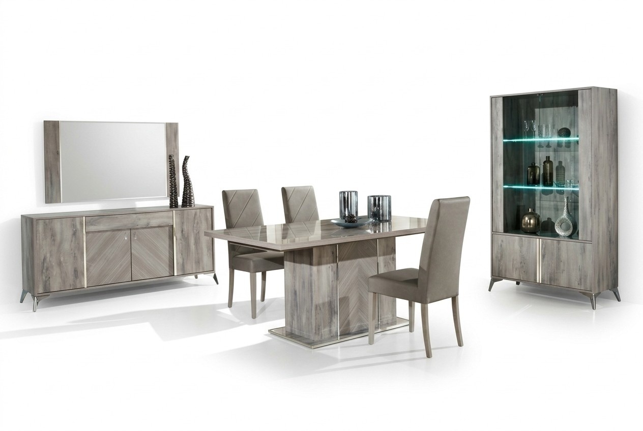 Set 4x Chair Chairs Armchair Dining Room Set Wood Modern Group Armchair Furniture