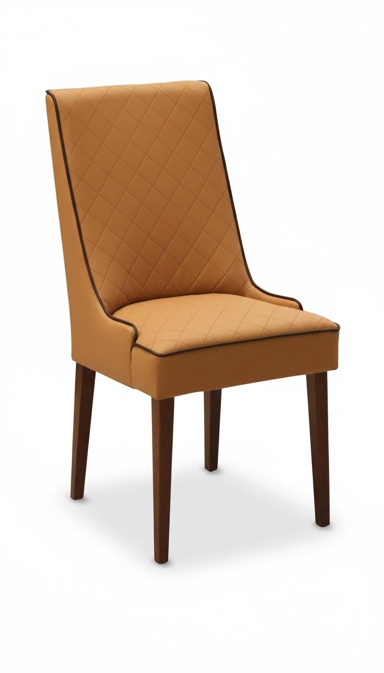 Designer 4x set modern style leather chairs soft upholstered seats & backrest