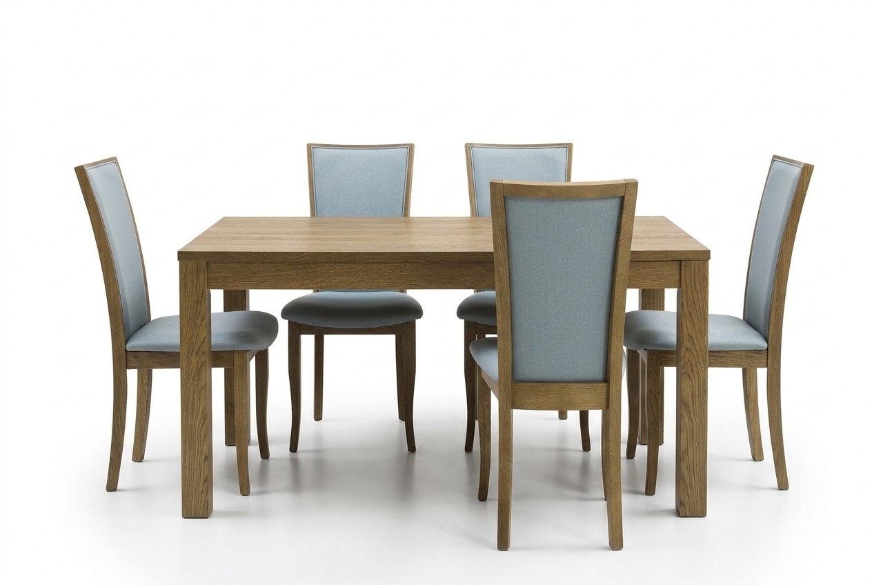 Set 6x Chairs Luxury Design Upholstery Solid Wood Office Dining Room Chair Seat